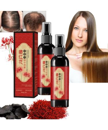 Saffron Essence Spray from White to Black 100ml Saffron Essence Spray Saffron Essence Hair Saffron Polygonum Multiflorum Essence Spray (2PC)