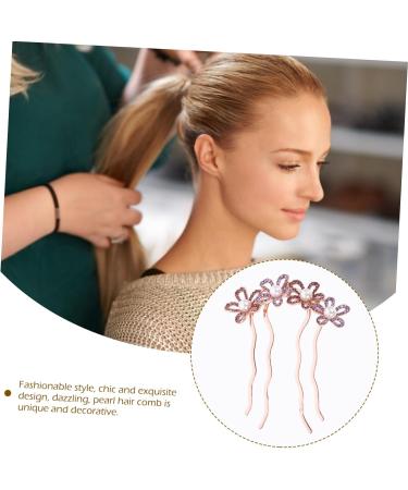 DOITOOL Flower Hair Comb ball head bride hair accessories large bride hair clip comb pearl ponytail Diamond hair clips flower hair accessories spring hair accessories Wedding Hair Comb - Buy Online on GoSupps.com