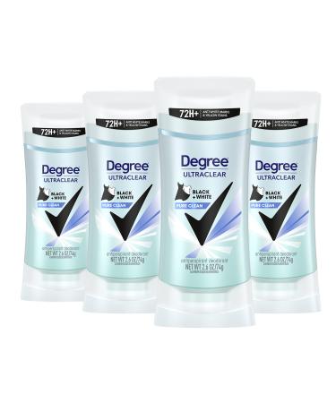 Degree Antiperspirant for Women Protects from Deodorant Stains Pure Clean Deodorant for Women 2.6 oz, Pack of 4 2.6 Ounce (Pack of 4) - Buy Online on GoSupps.com