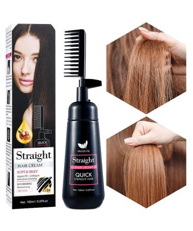 SOYDAN Straightening Cream | 150ml Natural Hair Dryer Balm with Comb | Styling Cream for Smoother Softer and Shinier Straightening Cream for Dry and Damaged Hair Soydan