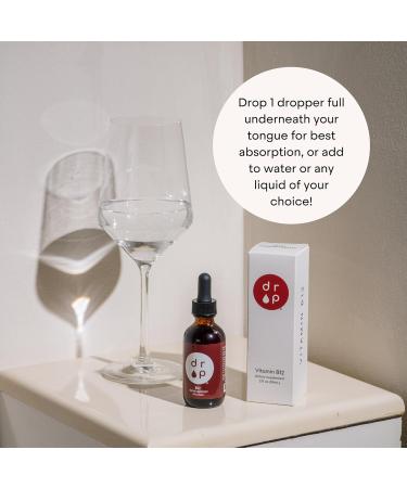 Vitamin B12 2500 mcg 2 oz Liquid Drops for Energy Production, Nervous System Health - No Artificial Preservatives, Non-GMO, Gluten Free, Vegan-Friendly - Buy Online on GoSupps.com