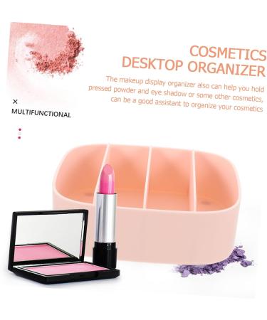 Angoily Makeup Storage Box | Lipstick Organizer & Eyeshadow Palette Holder - Pink Vanity Organizer Tray 20.6X20X8.6CM - Perfect for Drawers & Desktops - Buy Online on GoSupps.com