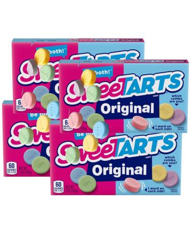 SweeTarts Candy, Assorted Flavors Blue Raspberry, Red Cherry, Purple Grape, Yellow Lemon | (4 - Pack)