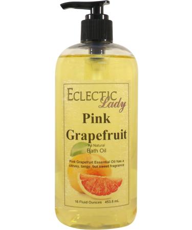 Pink Grapefruit Bath Oil - Scented Body Oil - Relaxing & Moisturizing Bathing Oil - Fragrance Body Oil For Dry & Rough Sensitive Skin - 16 oz 16 Fl Oz (Pack of 1)