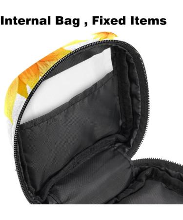 Stylish Women's Storage Bags for Bandages & Menstrual Inserts - Portable Colorful Sunflower & Leaf Patterns - Buy Online on GoSupps.com