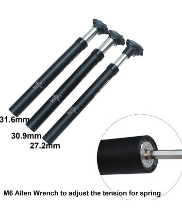 GANOPPER Suspension Seat Post Alloy | Adjustable Seatpost | Black 27.2*350mm | 14mm Offset | 28.6 30.0 30.4 30.9 31.6 33.9 34.9 Sizes - Buy Online on GoSupps.com