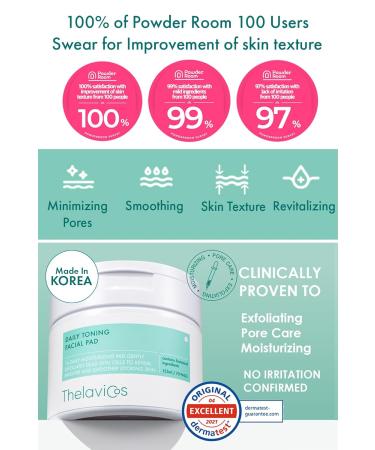 Thelavicos Daily Toning Facial Pad - Achieve Glass-Like Skin Cica, Glutathione, Adenosine, Anti-Sebum P for Exfoliation, Improve Skin Texture, Soothe, Brighteing, Moisturizing - Buy Online on GoSupps.com