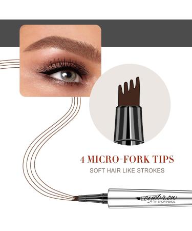 Waterproof Microblade Eyebrow Pencil - Smudge Proof & Long Lasting Light Brown Brow Pen for Perfect Eyebrows - Buy Online on GoSupps.com