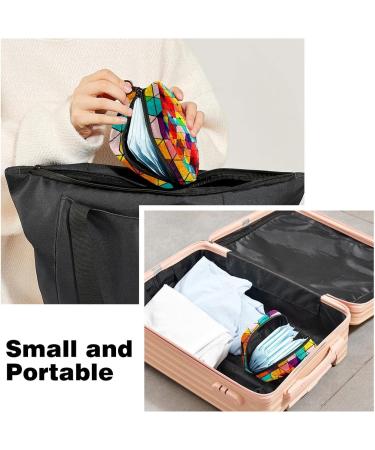 Rainbow Mosaic Tie-Up Bag for Women | Portable Menstrual Pad & Cup Storage | Ideal for Teens and Girls - Buy Online on GoSupps.com