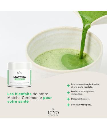 KIYO Set Matcha Th Matcha C r monie + Kit Complet Blanc : Bol en C ramique Fouet Bambou Support & Cuill re | C r monie du Th Japonaise Coffret Cadeau F tes & Pr paration Authentique Kit Blanc Ivoire avec Matcha - Buy Online on GoSupps.com