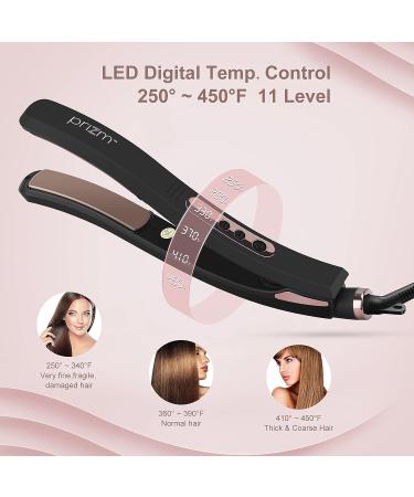 Prizm Patented 30 Curved Hair Iron - 1 Professional 2-in-1 Flat Iron & Curler for Perfect Styling - Buy Online on GoSupps.com