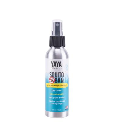 Squito Ban - Yaya Organics Mosquito Repellent, All Natural Bug Spray, Proven Effective, Family Friendly, Deet-Free | 4 ounces