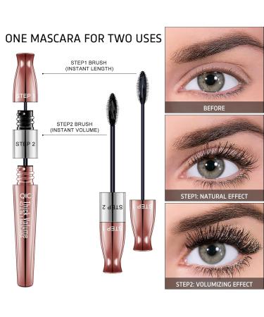 Waterproof Black 4D Silk Fiber Eyelash Mascara - Extra Long & Thick Lash Formula - 9ml - Buy Online on GoSupps.com