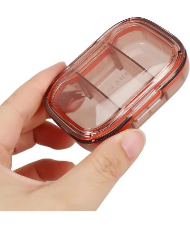 Healeved Travel Organizer Portable Case Medicine Dispenser 3 Compartments Small Case for Pocket Purse Daily Medicine Holder Container Red - Buy Online on GoSupps.com