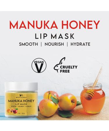 Overnight Lip Mask & Daytime Lip Balm - Vitamin C Antioxidants Manuka Honey | Nourish & Repair Lips | 1 oz - Buy Online on GoSupps.com