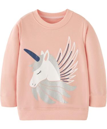 Girls Cotton Sweatshirt | Long Sleeve Unicorn Top | Toddler Jumper Age 9-10 Years - Buy Online on GoSupps.com