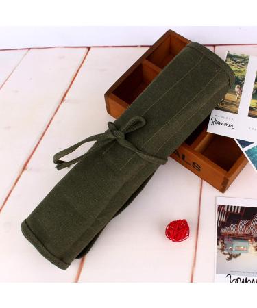 Yosoo 22-Slot Canvas Paint Brush Holder Roll Up Bag Case - Ideal for Students, Artists and Professionals - Watercolor, Oil, Acrylic Brush Organizer - Buy Online on GoSupps.com