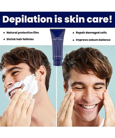 Anshka Men Permanent Hair Beard Removal Cream Hair Removal Paste Face Hair Removal Spray Foam for Men Hair Removal Cream Suitable for All Skin Types 1 piece - Buy Online on GoSupps.com