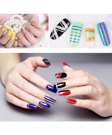 Oceaneshop 14 Colors Gold & Silver Nail Art Tape Stickers Set - DIY Rolls Decoration for Women - 1/2/3mm Striping Line - Buy Online on GoSupps.com