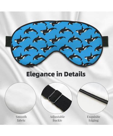 Blue Killer Whale Orca Sleep Mask | Adjustable Travel Eye Mask for Ultimate Comfort - Buy Online on GoSupps.com