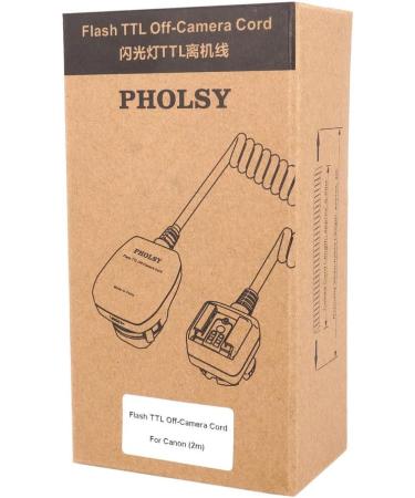 PHOLSY 6.5' / 2 m E-TTL Off Camera Flash Speedlite Sync - Compatible with Canon - Buy Online on GoSupps.com