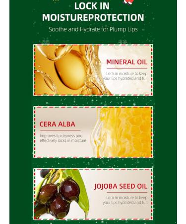 JEYPINMI Christmas Gift Lip Balm Set - 3 Pack Hydrating Fruit Flavored Balms Stocking Filler for Women Men Teens Green One Size One Size Green - Buy Online on GoSupps.com