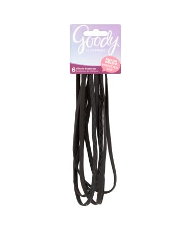 Goody Slide-Proof Headbands Black 6 count