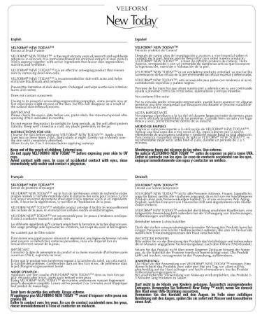 Velform New Today Face Care Cream - VENTEO - Fights age spots and reduces scars - Capacity 30ML