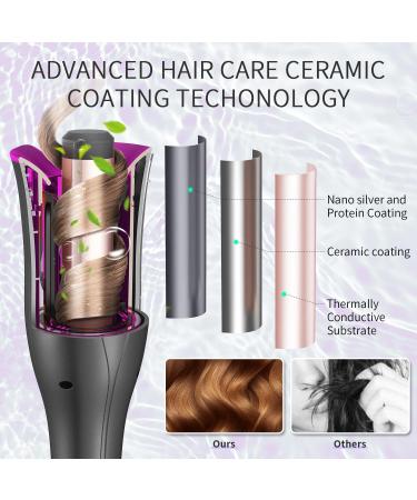Automatic Curling Iron - Auto Hair Curler Wand with 4 Temp Settings Dual Voltage & Fast Heating for Perfect Curls - Buy Online on GoSupps.com
