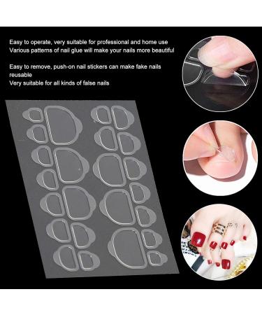 Nail Adhesive Tabs Nail Glue Sticker Reusable Double Sided Transparent for Professional for Family - Buy Online on GoSupps.com