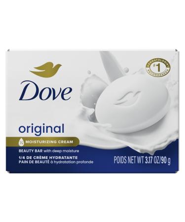 Dove Beauty Bar Gentle Skin Cleanser Original Moisturizing for Gentle Soft Skin Care Made With 1/4 Moisturizing Cream 3.17 oz