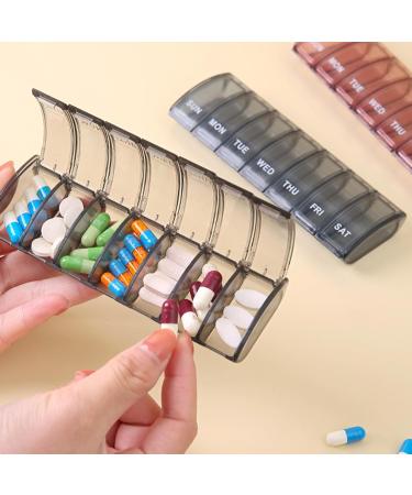 JAIMELA 7-Day Pill Organizer Box | Easy Open Medication Storage for Vitamins & Supplements | Red - Buy Online on GoSupps.com