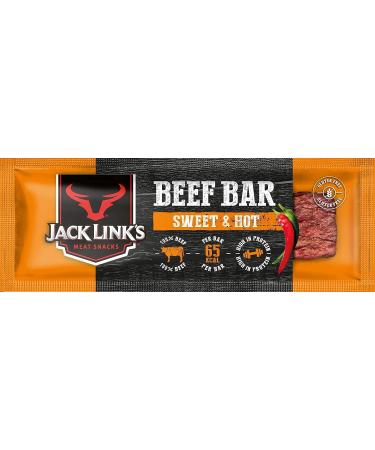 Jack Link's Beef Bar Sweet & Hot - High-Protein Gluten-Free Snack - Pack of 14 (22.5g Each) | International Shipping Available - Buy Online on GoSupps.com