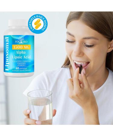 Buy Fogoro Alpha Lipoic Acid 1500 mg - Liposomal ALA Supplement for Energy Metabolism & Antioxidant Support - 120 Softgels (Pack of 2) - International Shipping Available - Buy Online on GoSupps.com