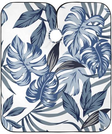 Waterproof Barber Cape - Blue Leaf & Cheetah Haircut Bib for Men & Women | Unisex Hair Cutting Cape - Buy Online on GoSupps.com