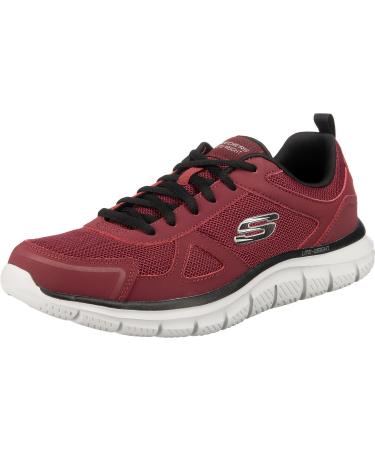 Skechers Men's Track-Scloric Sneaker 42 EU Burgundy Black Bubk