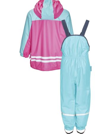 Playshoes Unisex Kid's Rain Suit with Fleece Lining - Waterproof Mud Suit in Turquoise (Size 86) - Buy Online on GoSupps.com