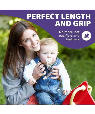 Putska 4 Pack Pacifier Clip Set for Boys and Girls - Unisex Teething Pacifier Holder with MAM Attachment - Buy Online on GoSupps.com