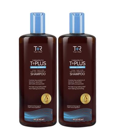 True+Real Therapeutic Plus Tar Gel Anti-Dandruff Shampoo Original Strength 0.5% Coal Tar, 16 Fl Oz, Pack of 2 16 Fl Oz (Pack of 2) NEW Label - Buy Online on GoSupps.com