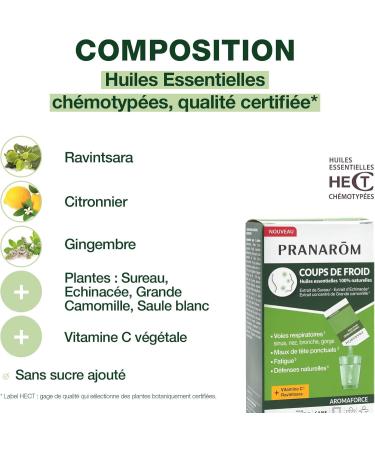  Pranar m Pranar m - Aromaforce Cold Shot Bag - Vitamin C Ravintsara - 9 sachets - Buy Online on GoSupps.com