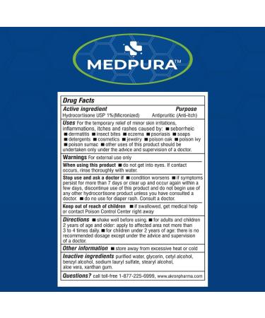 Akron Hydrocortisone 1% Lotion 120ml - Fast-Acting Relief for Skin Irritation - Buy Online on GoSupps.com