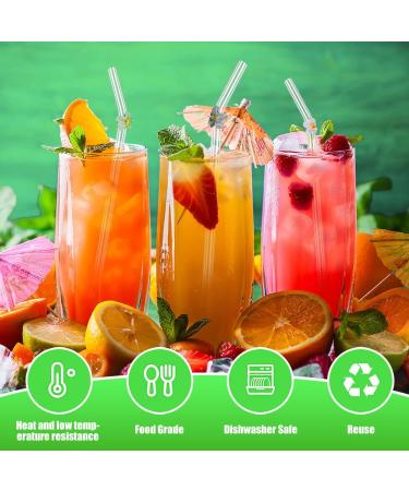 Abizarch 6Pcs Drinking Straws Reusable Clear Glass Drinking Straws with Cleaning Brush Cute Flower Tortoise Heart Straws Heat-Resistant Smoothie Straws for Smoothies Tea Juice Milkshakes ZHAZHAMO - Buy Online on GoSupps.com