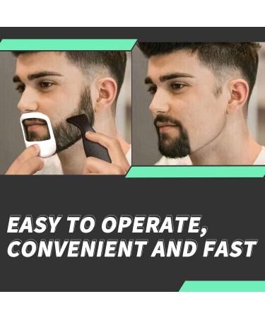 Beard Shaper Template Shaping Tool NUTRISMART Transparent Styling Comb Stencil for Goatee Mustache Sideburns Facial Hair Trimming Grooming Guide for Men Jaw Cheek Neck Line Symmetric Curve 5pcs-goatee - Buy Online on GoSupps.com