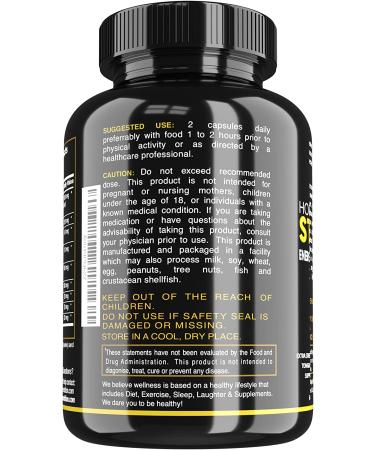 Premium Horny Goat Weed Extract with Maca Root, L-Arginine, Tongkat, Ginseng & Saw Palmetto - 1000mg Epimedium Icariins for Immunity, Stamina & Energy - Performance Herbal Supplement for Men & Women - Buy Online on GoSupps.com