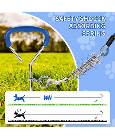 Dog Tie Out Cable and Stake 15FT Dog Runner Cable with Dog Yard Stake Long Dog Chains for Outside with Spring Dog Lead Take with Long Yard Leash Tie Out Tether for Medium Large Dogs Camping - Buy Online on GoSupps.com