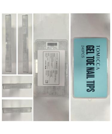 Tomicca 240 Pieces Transparent Artificial Toenails Kit - 12 Sizes Full Cover Acrylic False Toenails for Women - DIY Nail Art Accessories - Buy Online on GoSupps.com