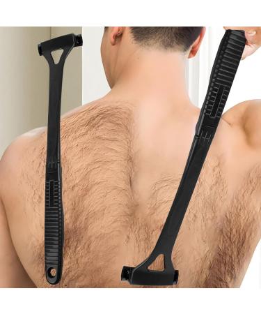 Humdcdy Back Shavers for Men Back Hair Removal and Body Shaver Waterproof Personal Trimmer with Ergonomic Handle for Sensitive Skin and Hair Trimming Black - Buy Online on GoSupps.com