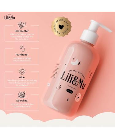 Lili & Mu Moisturizer for Pregnant Women | 300ml Body Lotion with Shea Butter & Aloe | Natural Oils Body Balm for Dry Skin | Ideal Moisturizing Cream for Moms - Buy Online on GoSupps.com