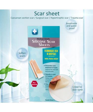 Portable Waterproof Silicone Scar Sheets - 4pcs | Scar Removal Treatment | Breathable & Reusable | Stomach Pads for Men & Women - Buy Online on GoSupps.com