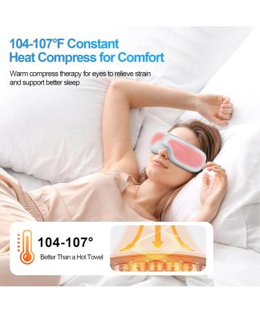 Buy Mivo Eye Massager with Heat - Rechargeable Heated Eye Mask for Headache Relief Dry Eyes & Screen Fatigue - Perfect Gift for Travel & Stress Relief - Buy Online on GoSupps.com